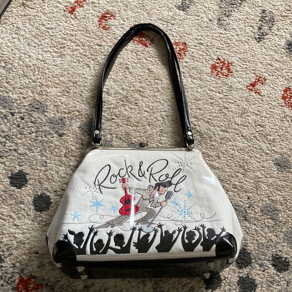 M. Andonia Rock & Roll Graphic Shoulder Bag